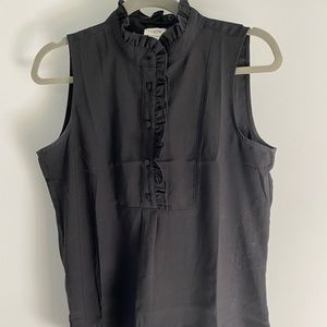 J.Crew factory ruffle collar tank top blouse sz 2 EUC; worn once